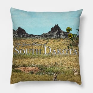 The Prairie Lands of South Dakota Pillow