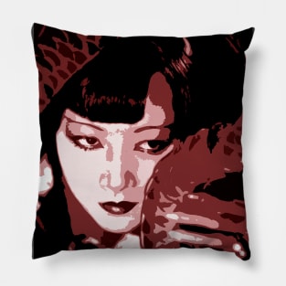 DAUGHTER OF THE DRAGON Maroon Pillow