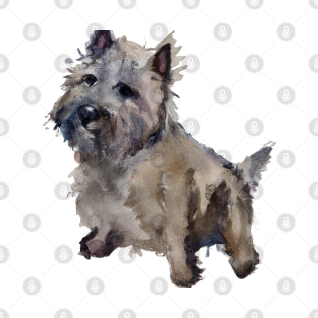 Watercolor Cairn Terrier - Dog Lovers by Edd Paint Something