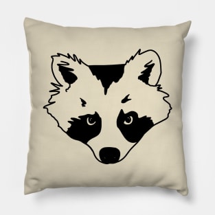 Raccoon Print Pillow