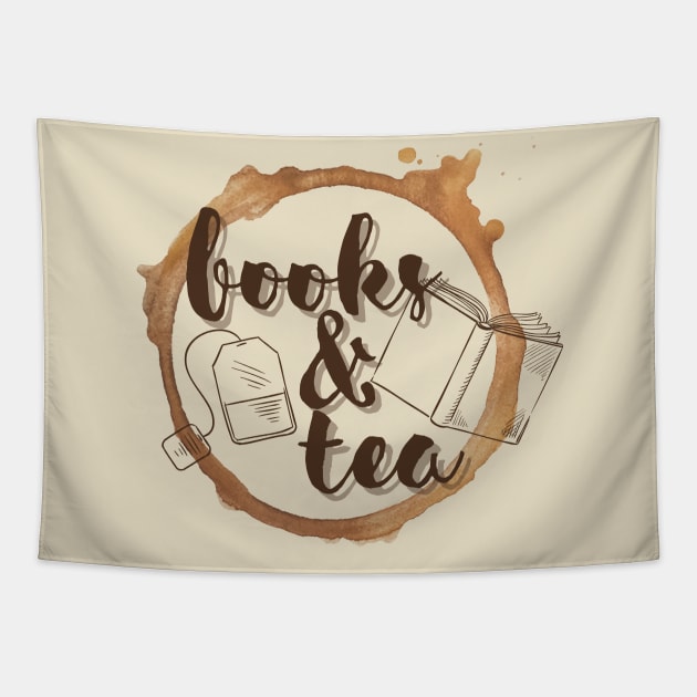 Books And Tea Tapestry by angiedf28