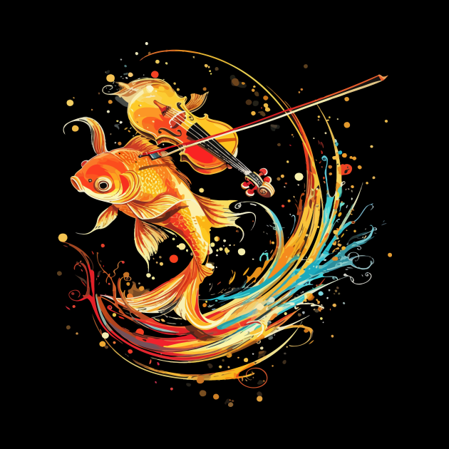 Goldfish Playing Violin by JH Mart