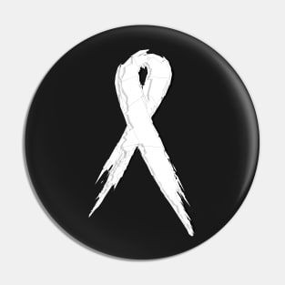 White Ribbon Pin