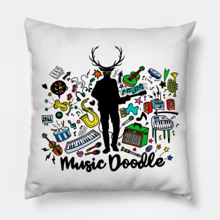 doodle music Pillow