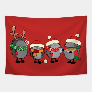 Christmas hedgehogs Tapestry