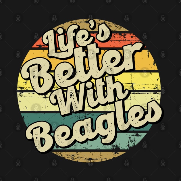 Life's better with beagles. Perfect present for mom mother dad father friend him or her by SerenityByAlex