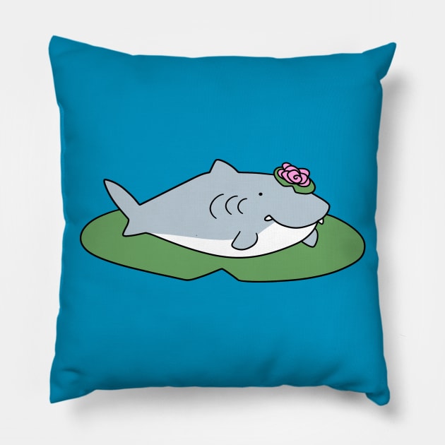 Lilypad Shark Pillow by saradaboru