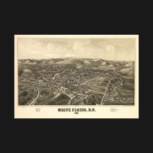 Vintage Pictorial Map of White Plains NY (1887) T-Shirt