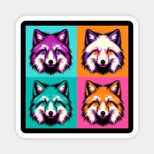 Arctic Fox Pop Art - Cool & Trendy Wildlife Magnet