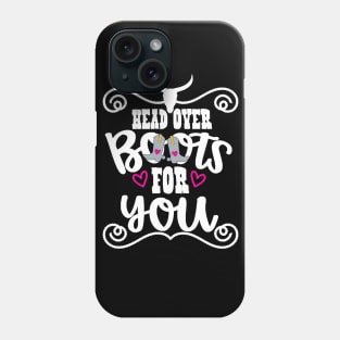 Cowgirl Head Over Boots For You Lover Gift Phone Case