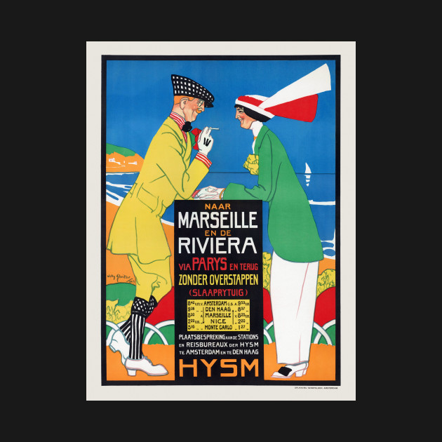 Netherlands Marseille Vintage Poster 1913 - Vintage - T-Shirt