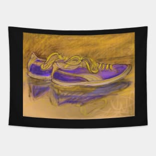 Purple trainers Tapestry