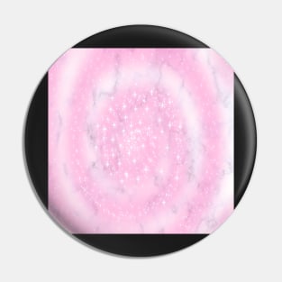 Pink Cotton Candy Design, Swirls of Pink & Stars on a Background on Graphic Marble: Cute Gifts Pin