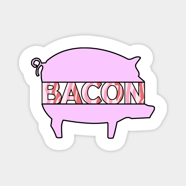 streaky bacon strips rashers pig Magnet by Captain-Jackson