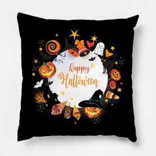 Halloween Night Party Decoration Treat or Trick Characters Pumpkin Paper Art Pillow