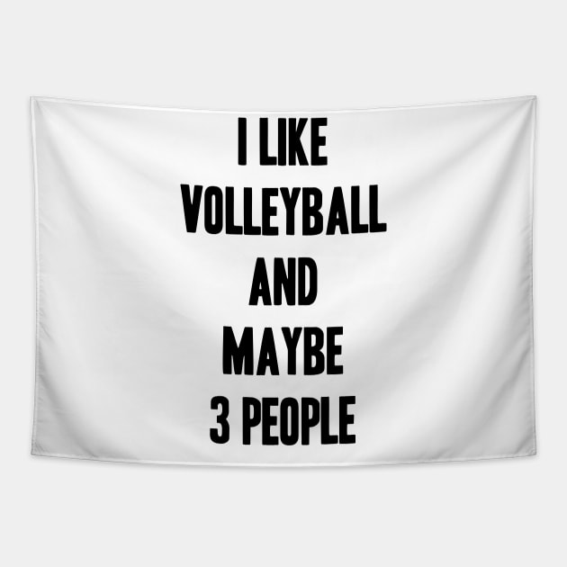 i like volleyball and maybe 3 people funny gift for volleyball lover Tapestry by krimaa