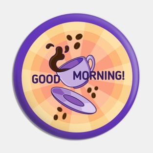 Good Morning Coffee Bean Pin