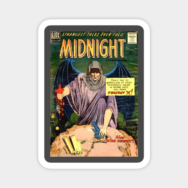 Midnight Angel Horror Comic Cover Magnet by Weirdette