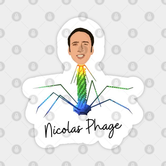 Nicolas Phage Bacteriophage Virus Magnet by labstud