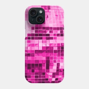 Pink Mirrored Disco Ball Pattern Phone Case