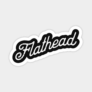 Flathead Hot Rod white print Magnet