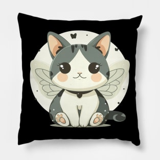 Kawaii Cat-Butterfly Pillow