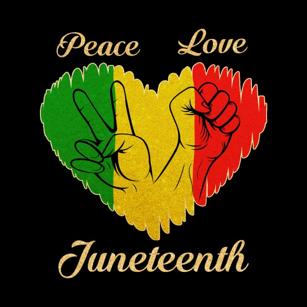 Peace Love Juneteenth Black Pride Freedom 4th Of July by ArtbyJester