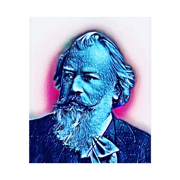 Johannes Brahms Portrait | Johannes Brahms Artwork 5 by JustLit