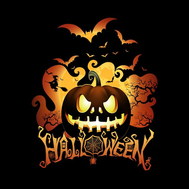 happy halloween horror nights pumpkins and witches by Digitalartrock