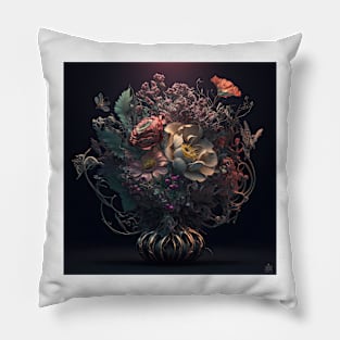 A Fractal Bouquet of Flowers Pillow