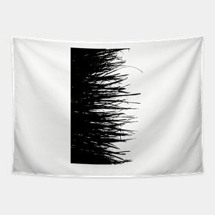 Fringe Black on Concrete on Side Tapestry