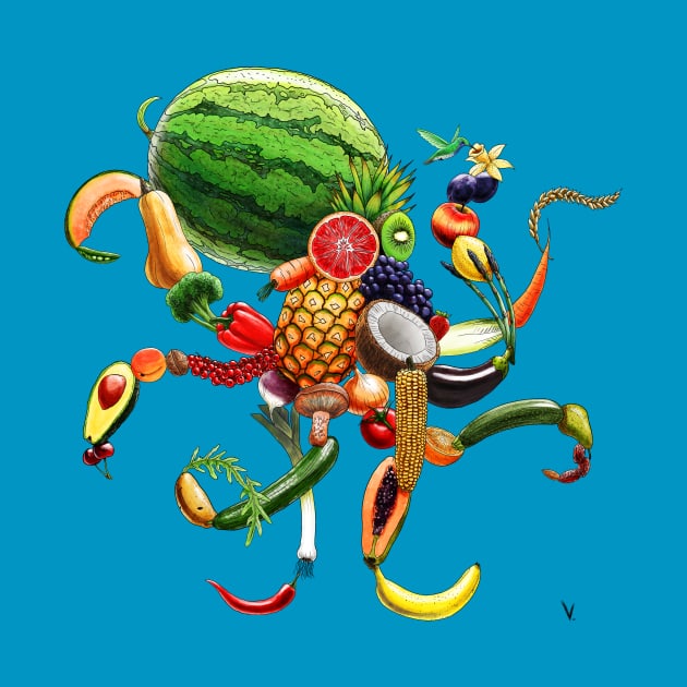 Arcimboldo Tutti Frutti by Super Octopus