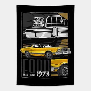 Vintage V8 Torino Car Tapestry