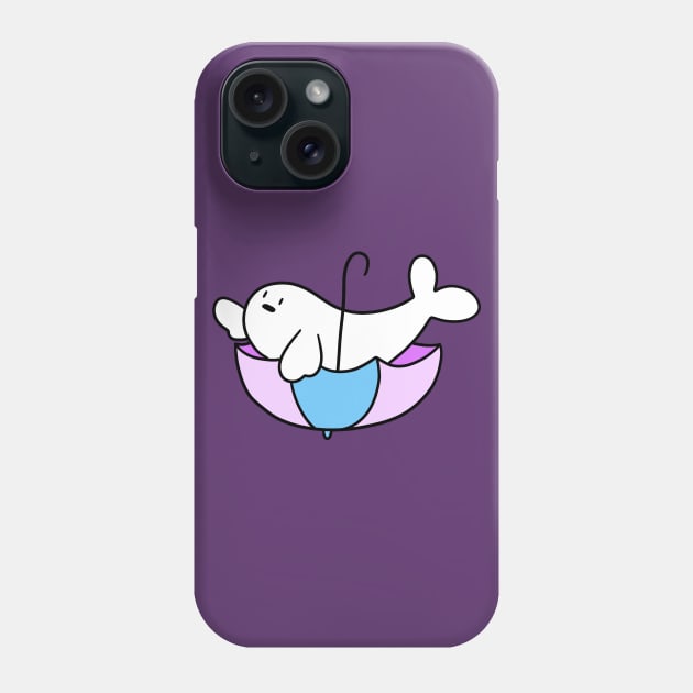 Umbrella Baby Harp Seal Phone Case by saradaboru