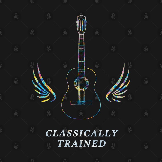 Classically Trained Classical Acoustic Guitar Outline Wings by nightsworthy