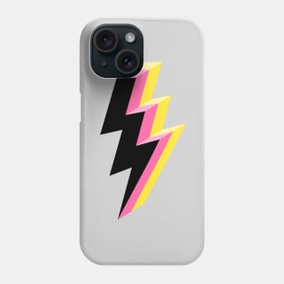 Electric Pink, Yellow and Black Lightning Phone Case