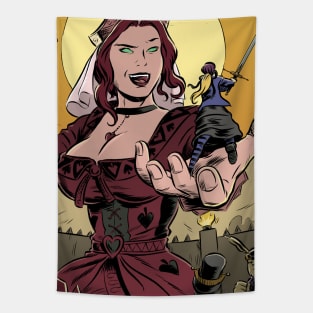 Alice and the Invaders From Wonderland Tapestry