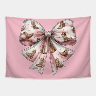 Coquette Ribbon With Cowboy Boots Tapestry