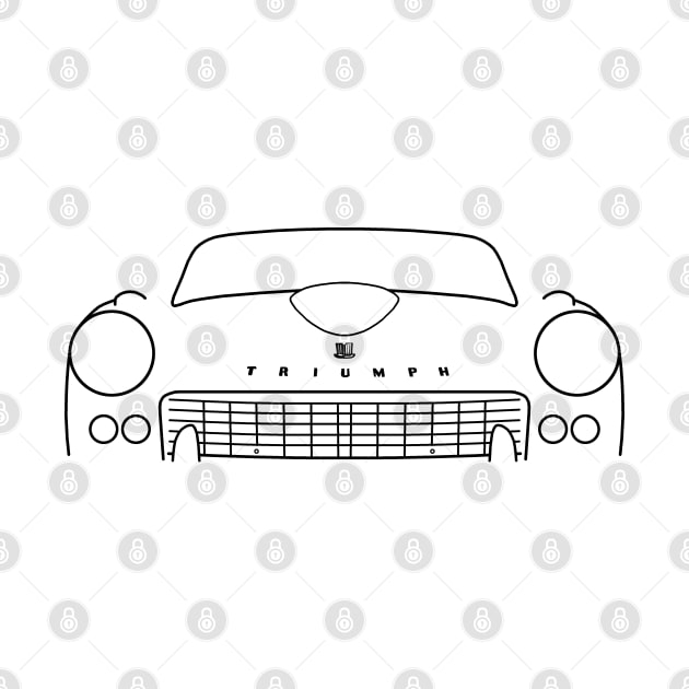 Triumph GT6 Mk1 classic car outline graphic (black) by soitwouldseem