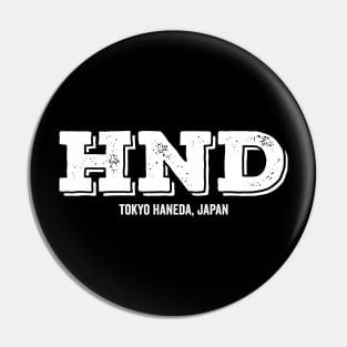 HND Tokyo Haneda Japan Airport Code Pin