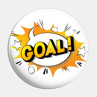 Goal Celebration Comic Style Expression Pin