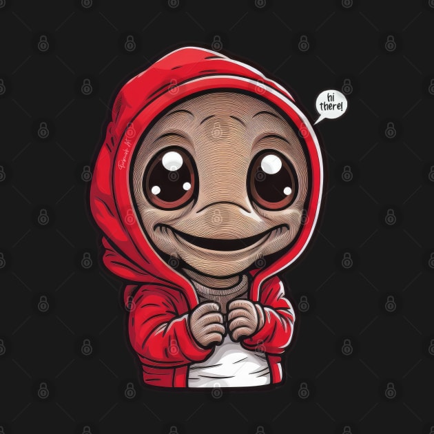 Cool Alien with a Hooded Pullover design #13 by Farbrausch Art