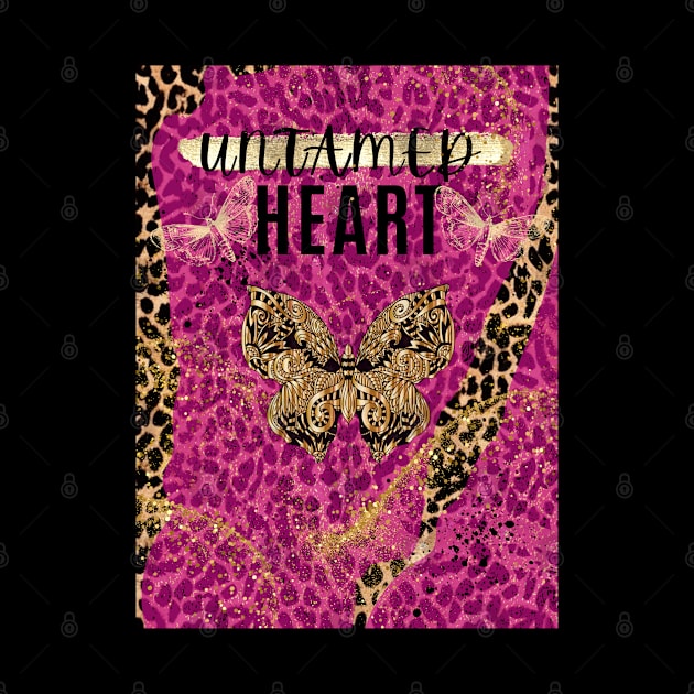 Untamed heart leopard pattern with pink by Renee by ReneeLLavoie