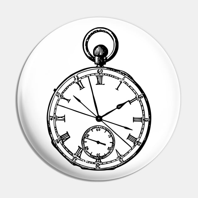 Vintage Pocket Watch Pin by Vintage Boutique