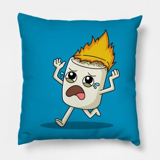 Marshmallow On Fire Pillow