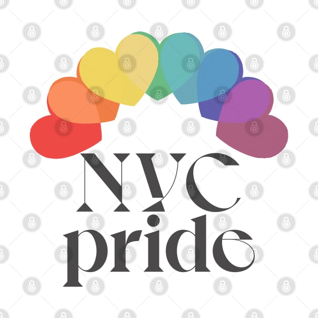 NYC Pride / / Typographic Rainbow Heart Design by DankFutura