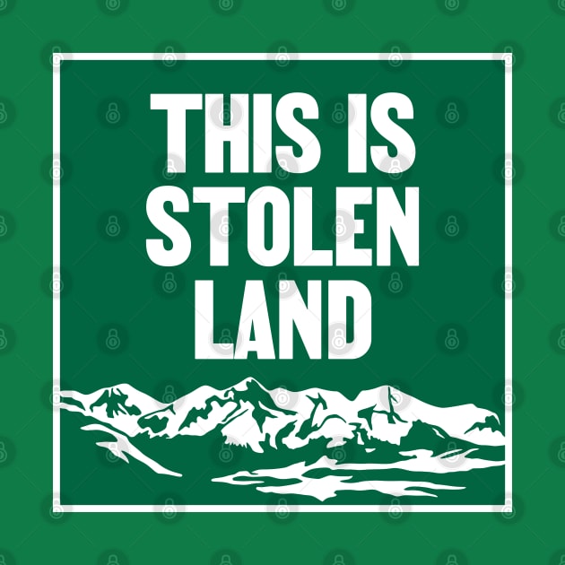 This Is Stolen Land - Native / Indigenous by Football from the Left