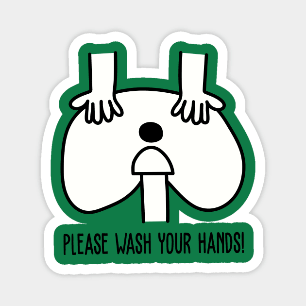 WASH HANDS Magnet by toddgoldmanart