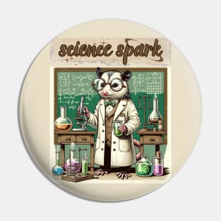 Funny Retro Science Spark Pin