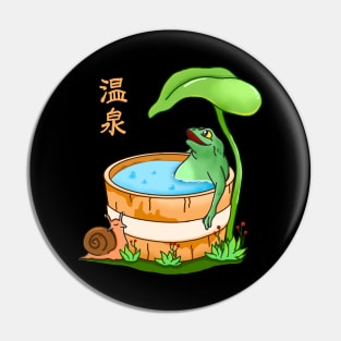 Frog Onsen Pin